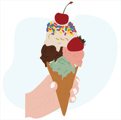 hand holding corn ice cream
