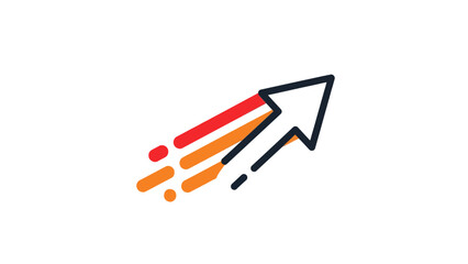 Fast Growth Arrow Logo Icon - Rapid Progress and Success Concept Vector Graphic