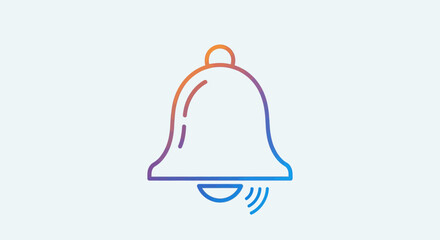 Vibrant Gradient Notification Bell Icon for Digital Alerts and Sound Reminders and User Interface