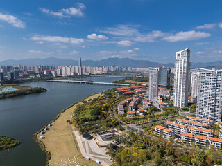 Architecture Cluster Along Xinglin Bay, Xiamen, Fujian Province