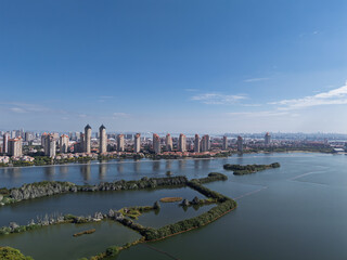 Xinglin Bay Urban Lake and Buildings, Xiamen, Fujian Province