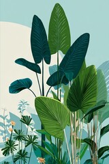 green leaves background