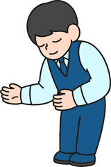 man pointing the way vector illustration