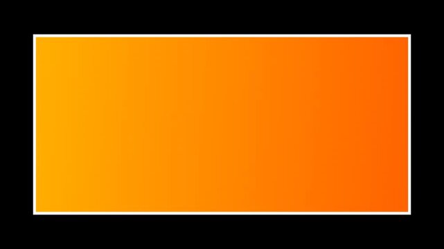 Orange gradient rectangle shape element animation with white outline