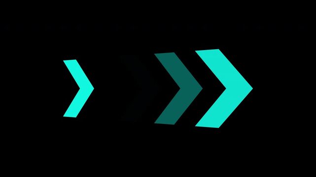  Arrow direction set. digital simple arrows, Seamless loop, arrow icon concept animation. 4K video.
