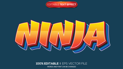 3d text effect ninja theme © Ardhy