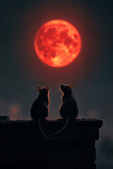 two rats on the roof