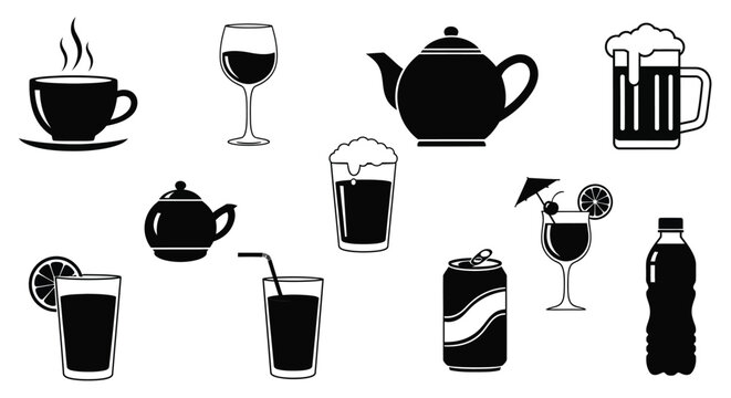 Set of Beverage Icons
