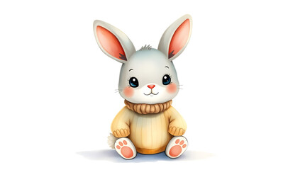 Obraz premium a bunny wearing yellow color jersey in a image 