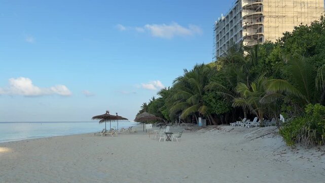 Ukulhas beach Maldives tropical white sand turquoise water exotic island morning sunrise