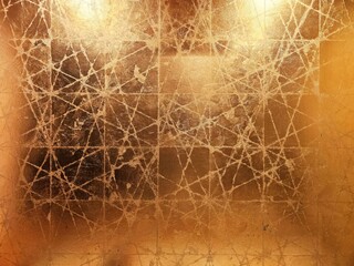 Vintage gold background with abstract lines and texture.