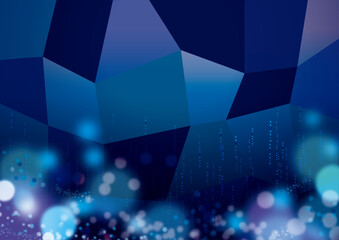 Blue geometric pattern sparkling background material