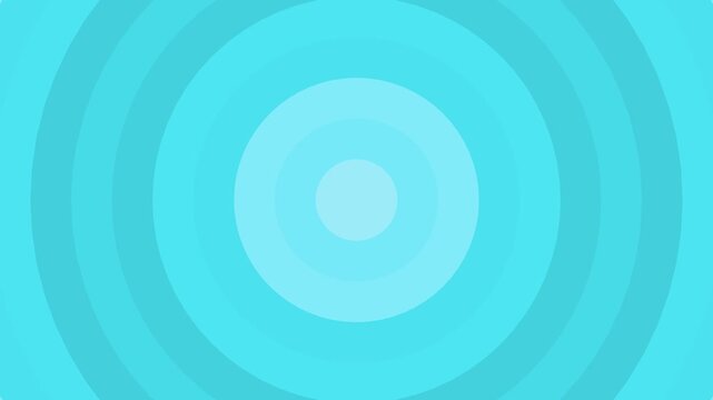 Abstract Blue Concentric Circles Pulsing in a Seamless Motion Graphic