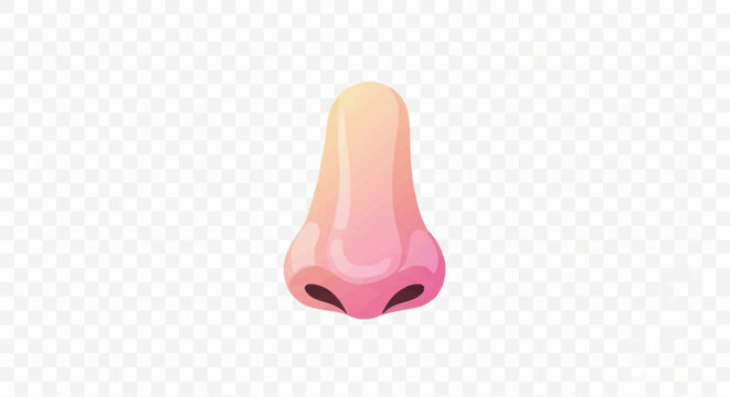 Vibrant cartoon human nose illustration for avatars emoji icons and facial features
