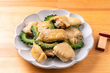 鶏とゴーヤの味噌炒め