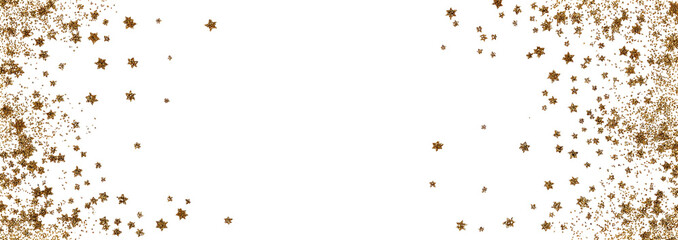 Scattered golden flower-like forms against a black background, bordering edges