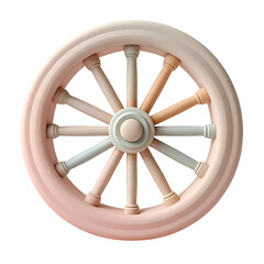 Pink Cart Wheel Round Shape Isolated On Transparent Background