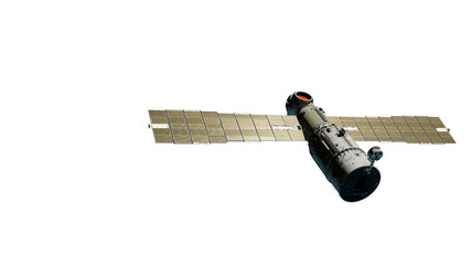 Satellite orbiting in outer space