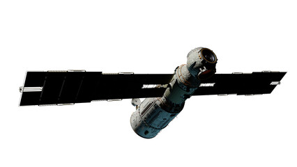 Satellite orbiting in outer space