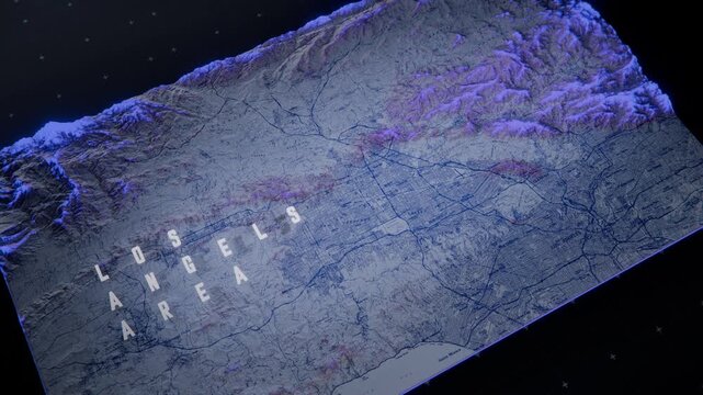 Los Angels Area Urban Data City Map Visualization
