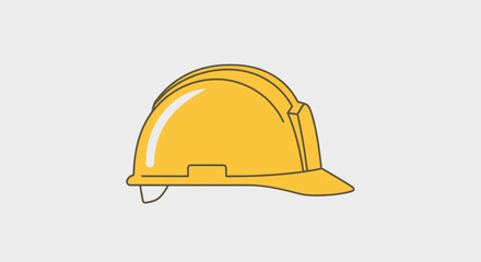 Fototapeta premium Yellow Hard Hat Icon