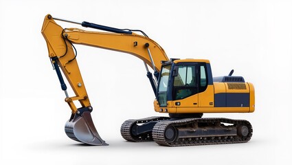 excavator on a white background