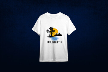 Fototapeta premium White T-Shirt Mockup with 