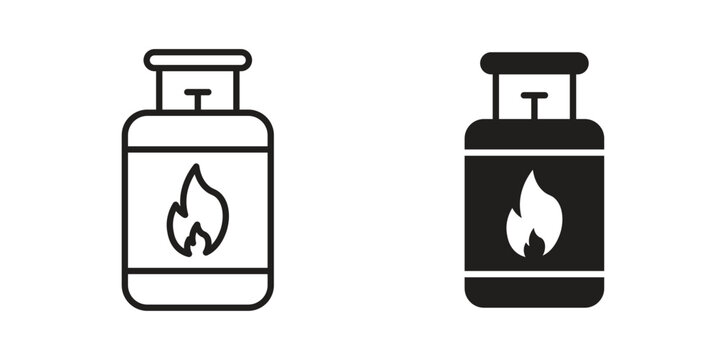 Gas cylinders icon suitable symbol. Simple stock illustration stock