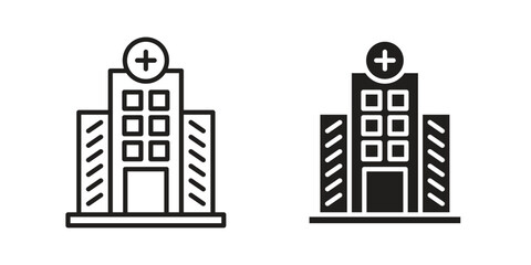 Naklejka premium Hospital icon suitable symbol. Simple stock illustration stock