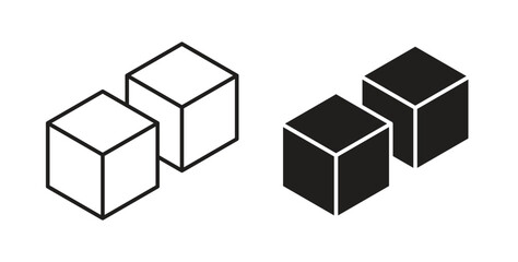 Obraz premium Ice icons vector symbol with editable stroke and flat versions