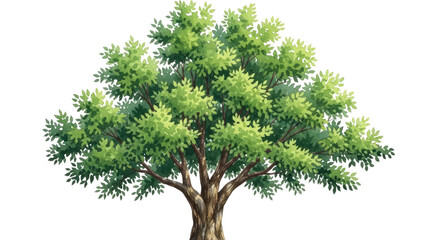 Fototapeta premium Cartoon-Tree-Vibrant-Green-Leaves-Illustration-Modern-Cartoon-Tree-Artworkx.png