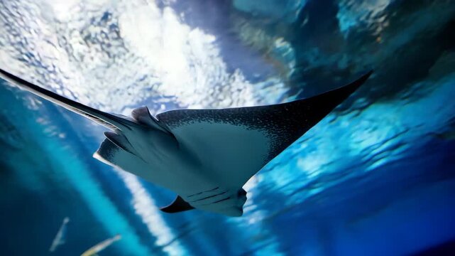 manta ray, underwater, marine life, ocean, sea creature, reef, aquatic animal, blue water, tropical sea, wildlife, graceful swimmer, pelagic fish, close up, snorkeling, diving, nature
