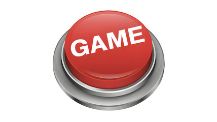 Red game button for play and action