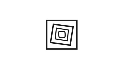 Obraz premium Concentric Squares Geometric Shape Design Element.