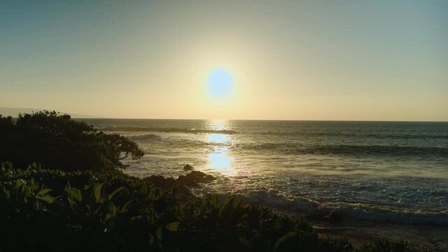 Before sunset at Mokapu Beach Park. Wailea Beach Paths, South Maui, Hawaii. Andaz Maui at Wailea Resort. Pacific Ocean
