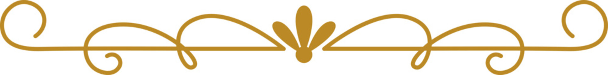 Flourish text delimiter. Typographic golden line element © LadadikArt