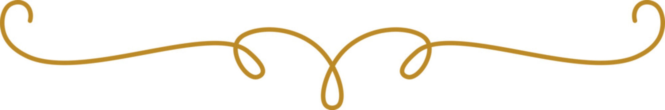 Golden curl line elegant romantic page break