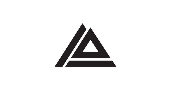 Black Triangle Logo Design Element 4.