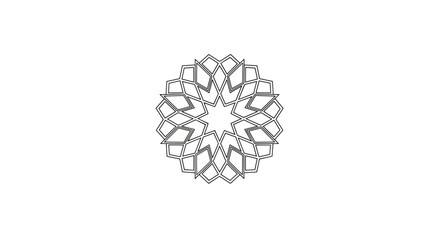 Intricate Geometric Pattern Design Element 1.