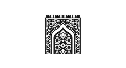 Ornate Islamic Archway Design Element.