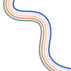 Retro Groovy Lined Illustration