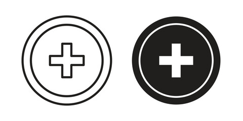 Obraz premium Plus icons symbol. vector illustration pack for apps and designs