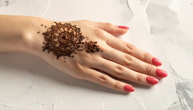 close up image of a woman with hena