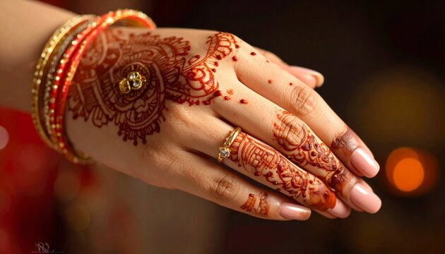close up image of a woman with hena