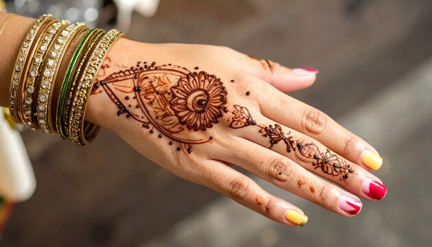 close up image of a woman with hena