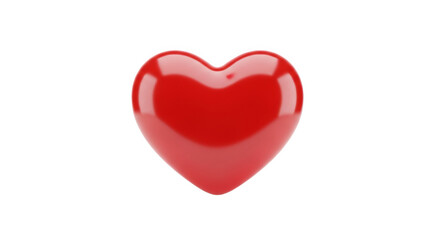 Fototapeta premium Vibrant 3d Red Heart Icon For Love And Romance