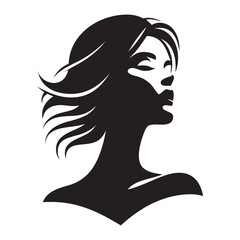 Beautiful girl vector. Minimalism style.
