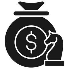 Budget Strategy Glyph Icon