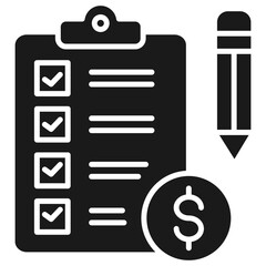 Budget Planner Glyph Icon