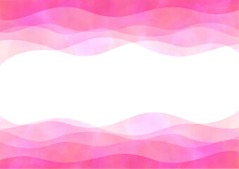 高級感のある水彩ピンクのグラデーション波 抽象背景